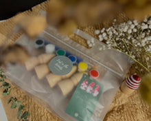 Load image into Gallery viewer, DIY Paint Kit - Pegs in Christmas Hats