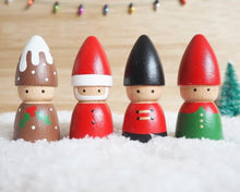 Load image into Gallery viewer, DIY Paint Kit - Pegs in Christmas Hats