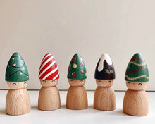 Load image into Gallery viewer, DIY Paint Kit - Pegs in Christmas Hats