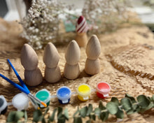 Load image into Gallery viewer, DIY Paint Kit - Pegs in Christmas Hats