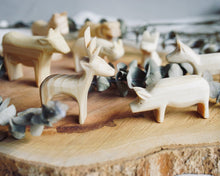 Load image into Gallery viewer, Wood carved Animals Set - Farm (with Book option)