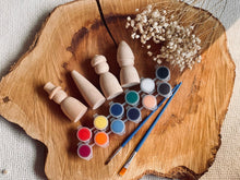 Load image into Gallery viewer, DIY Paint Kit - Pegs in Christmas Hats
