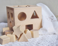 Load image into Gallery viewer, Classic Shape Sorter Cube (Color/Natural)