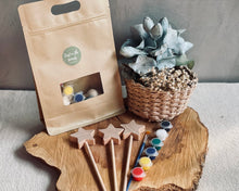 Load image into Gallery viewer, DIY Paint Set / Party Pack - Star Wands (Rainbow / Metallic Paint)