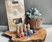 Load image into Gallery viewer, DIY Paint Kit - Pegs in Christmas Hats