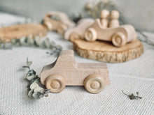 Load image into Gallery viewer, Wooden Mobile Cars - Full Set of 7 (option to add paint set)