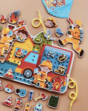 Load image into Gallery viewer, Threading Board Game - Farm/ Fire Fighter Rescue