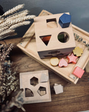 Load image into Gallery viewer, Classic Shape Sorter Cube (Color/Natural)