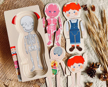 Load image into Gallery viewer, My Body Puzzle (Boy/Girl) with Book Option