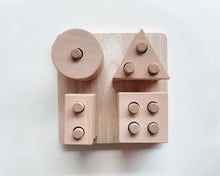 Load image into Gallery viewer, Wooden Shape Stackers (2 Types: Mixed Wood & Raw Wood)