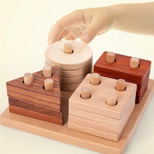 Load image into Gallery viewer, Wooden Shape Stackers (2 Types: Mixed Wood & Raw Wood)
