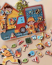 Load image into Gallery viewer, Threading Board Game - Farm/ Fire Fighter Rescue