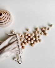 Load image into Gallery viewer, Wooden Marbles Set of 70 (Natural / Rainbow)