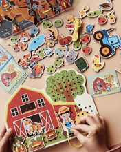 Load image into Gallery viewer, Threading Board Game - Farm/ Fire Fighter Rescue