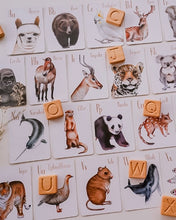 Load image into Gallery viewer, Modern Monty Animal Alphabet Flash Cards (2 Types)