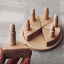 Load image into Gallery viewer, Mini Wooden Cake with Candles