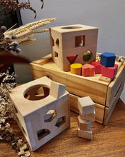 Load image into Gallery viewer, Classic Shape Sorter Cube (Color/Natural)