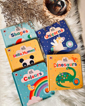 Load image into Gallery viewer, Baby Touch (small) - 6 Titles ~ Hello Daddy, Hello Mummy, Unicorns, Dinosaurs, Shapes, Colours