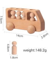 Load image into Gallery viewer, Wooden Bus with Peg Passengers