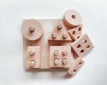 Load image into Gallery viewer, Wooden Shape Stackers (2 Types: Mixed Wood & Raw Wood)