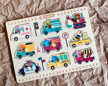 Load image into Gallery viewer, Knob Puzzle (Marine/ Fruit/ Veg/ Vehicles/ Shapes)