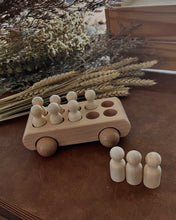 Load image into Gallery viewer, Wooden Bus with Peg Passengers