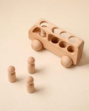 Load image into Gallery viewer, Wooden Bus with Peg Passengers