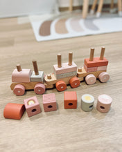 Load image into Gallery viewer, Baby Stacking Train ~ Pastel Pink