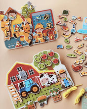 Load image into Gallery viewer, Threading Board Game - Farm/ Fire Fighter Rescue