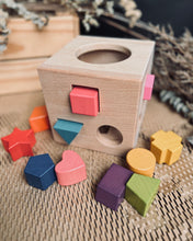 Load image into Gallery viewer, Classic Shape Sorter Cube (Color/Natural)