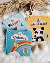 Load image into Gallery viewer, Baby Touch (small) - 6 Titles ~ Hello Daddy, Hello Mummy, Unicorns, Dinosaurs, Shapes, Colours