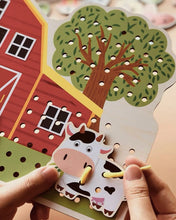 Load image into Gallery viewer, Threading Board Game - Farm/ Fire Fighter Rescue