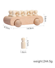 Load image into Gallery viewer, Wooden Bus with Peg Passengers
