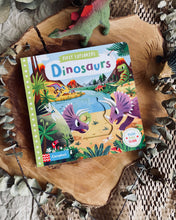 Load image into Gallery viewer, Wood carved Dinosaur Set (with book option)