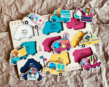 Load image into Gallery viewer, Knob Puzzle (Marine/ Fruit/ Veg/ Vehicles/ Shapes)