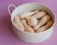 Load image into Gallery viewer, Natural Bowling Set