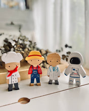Load image into Gallery viewer, Wooden Occupation Figures (Astronaut / Chef / Doctor / Farmer )
