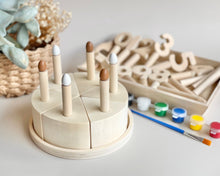 Load image into Gallery viewer, Wooden Cake - DIY Paint Set
