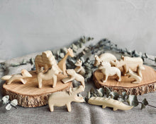 Load image into Gallery viewer, Wood carved Animal Set - Forest (with Book option)
