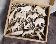 Load image into Gallery viewer, Wood carved Animal Set - Forest (with Book option)
