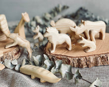 Load image into Gallery viewer, Wood carved Animal Set - Forest (with Book option)
