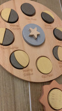 Load and play video in Gallery viewer, Montessori Moon Puzzle - Phases of the Moon
