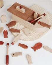 Load image into Gallery viewer, Natural Wood Fishing Set

