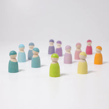 Load image into Gallery viewer, Rainbow Friends - 12 peg dolls with Tray (Rainbow/Pastel)
