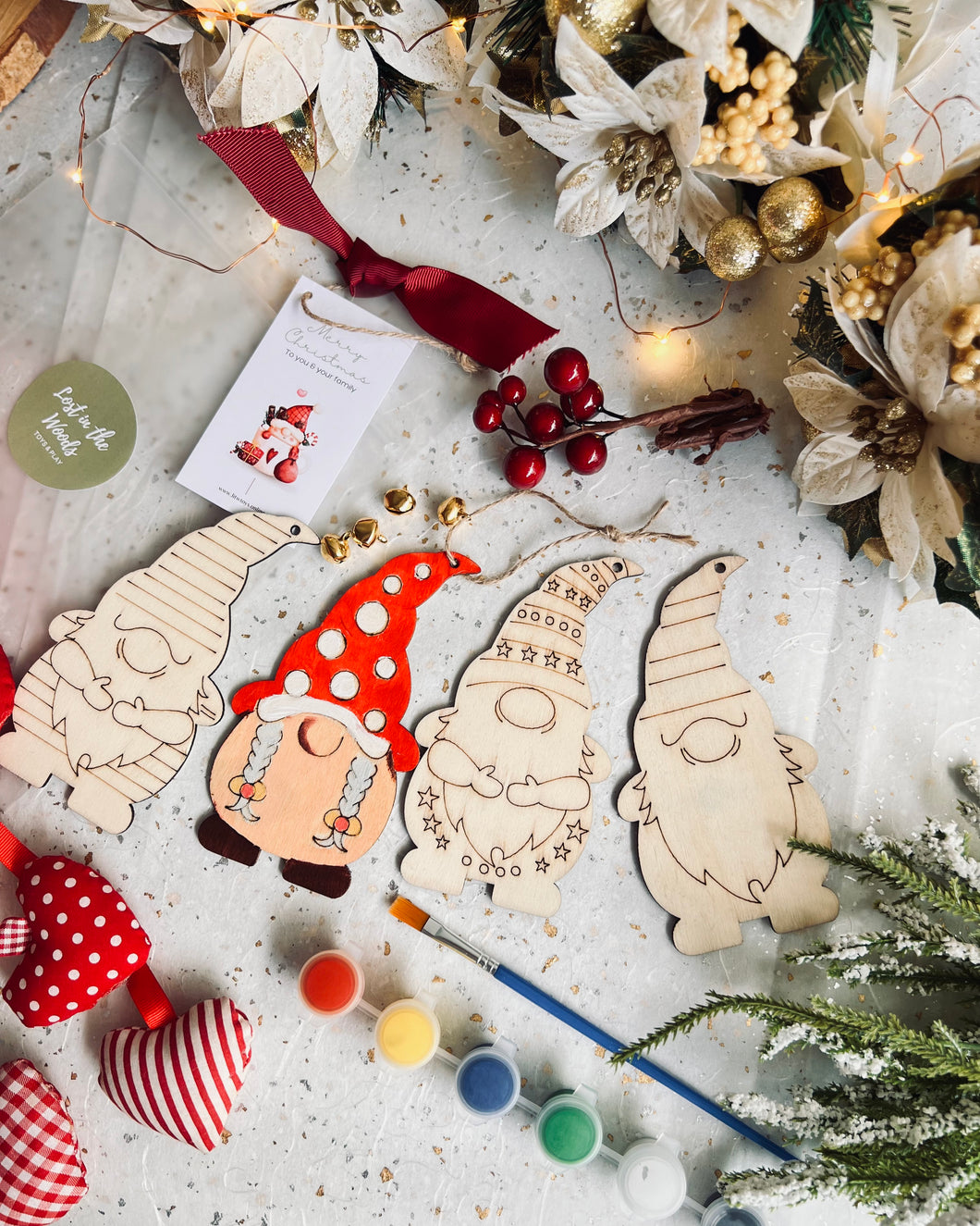 DIY Christmas Gnomes Ornaments set