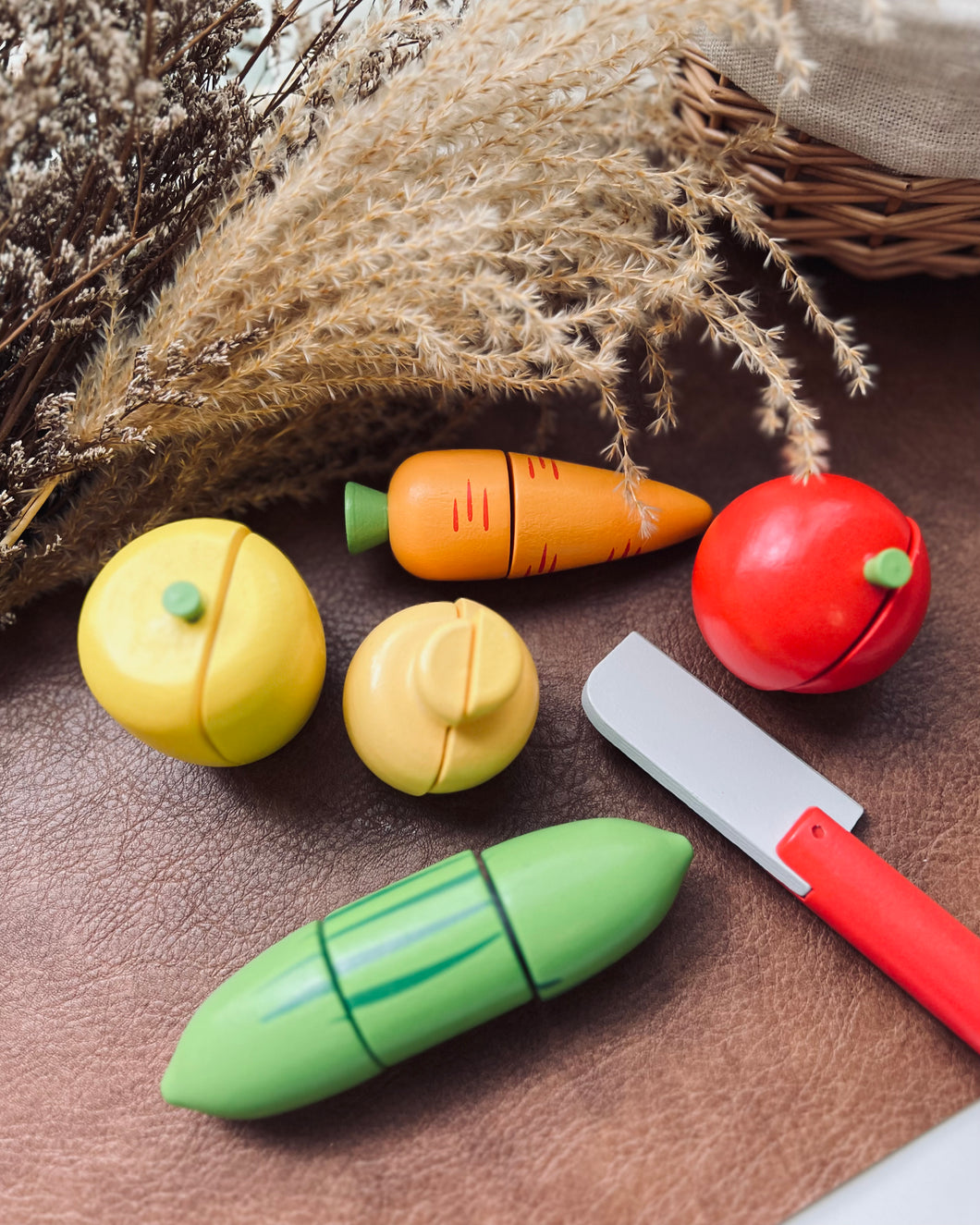 Mini Play Food Cutting Sets (Vegetables/ Fruits/Protein)