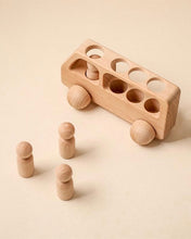 Load image into Gallery viewer, Wooden Bus with Peg Passengers
