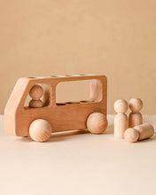Load image into Gallery viewer, Wooden Bus with Peg Passengers
