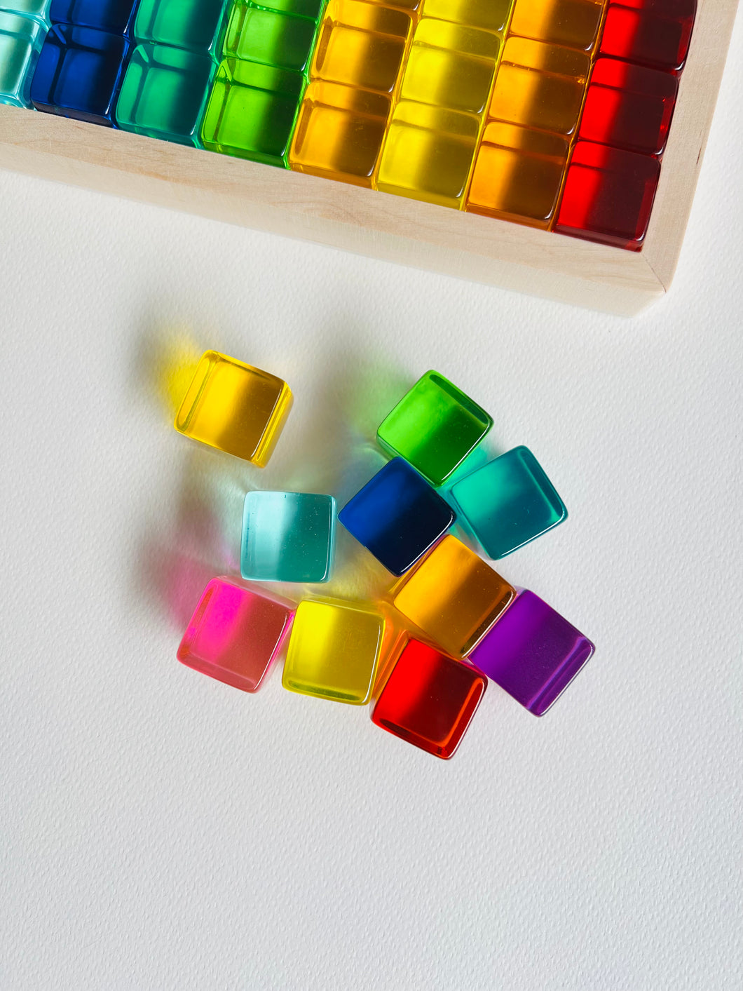 Acrylic Cubes: 2 Types: Crystal / Jelly - Set of 60